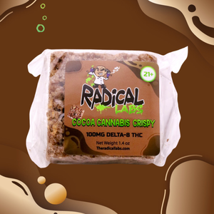 
                  
                    Load image into Gallery viewer, 100 mg Delta 8 THC Cocoa Cannabis Crispy Cereal Bar
                  
                